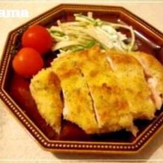 鶏むね肉でチキンカツレツ♬